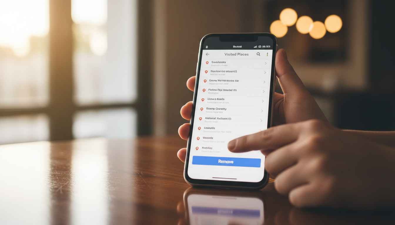 how to remove visited places from google maps