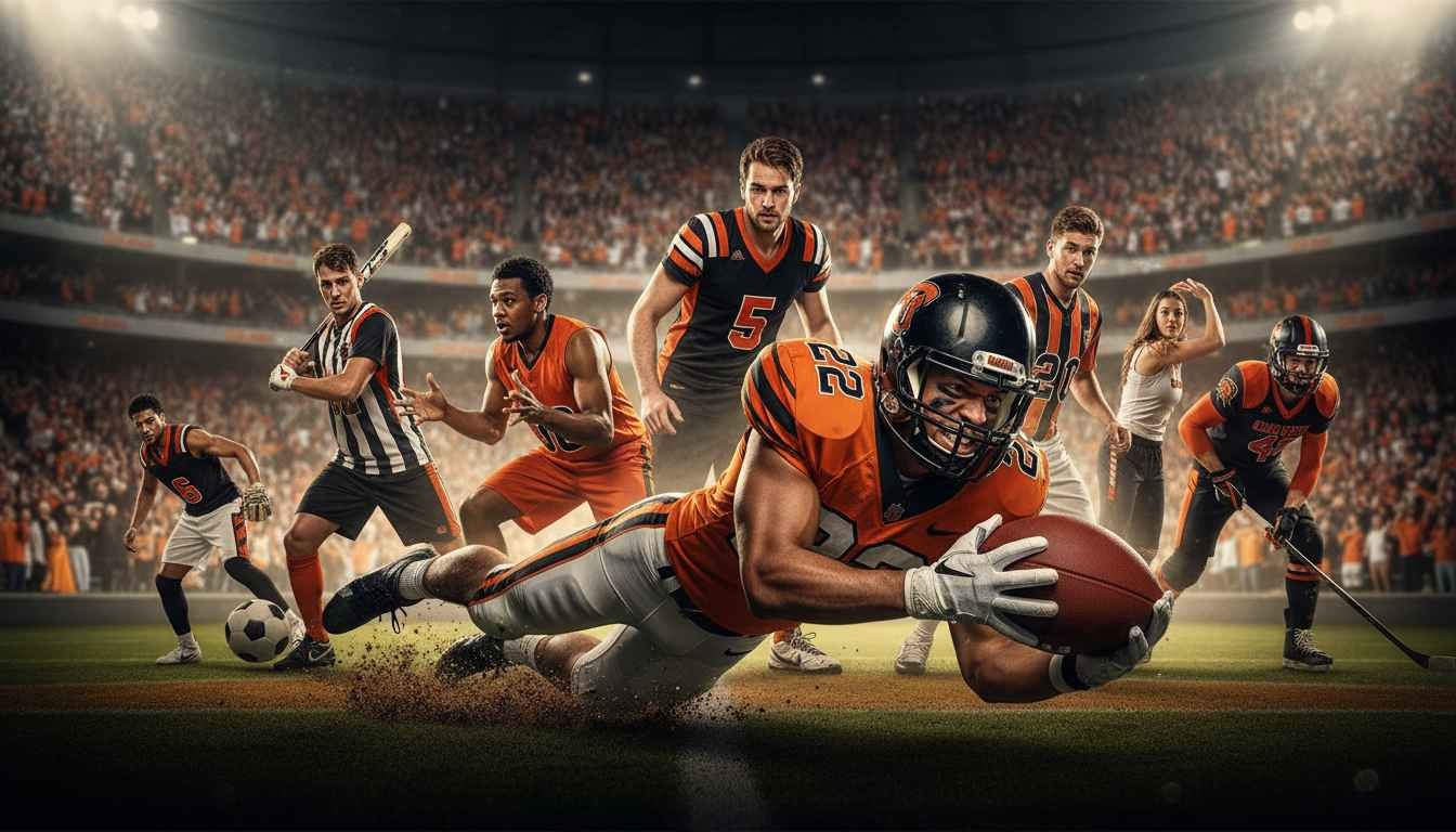 orange and black sports teams